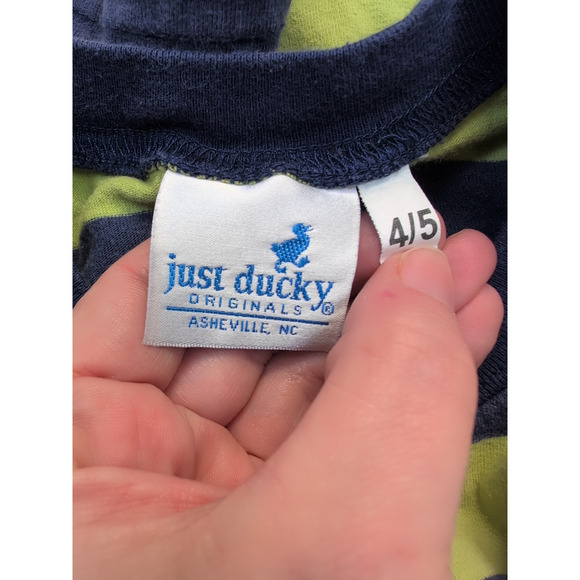 4/5 Just Ducky Striped Applique Tee - Picture 4 of 5